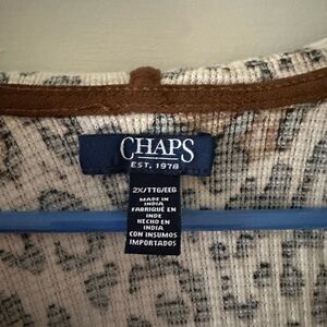 Chaps Brown and Cream Sweatshirt